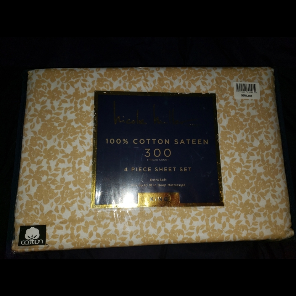 Nicole Miller Flat Sheet King